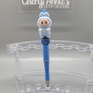 Blue Plush Character Pen by